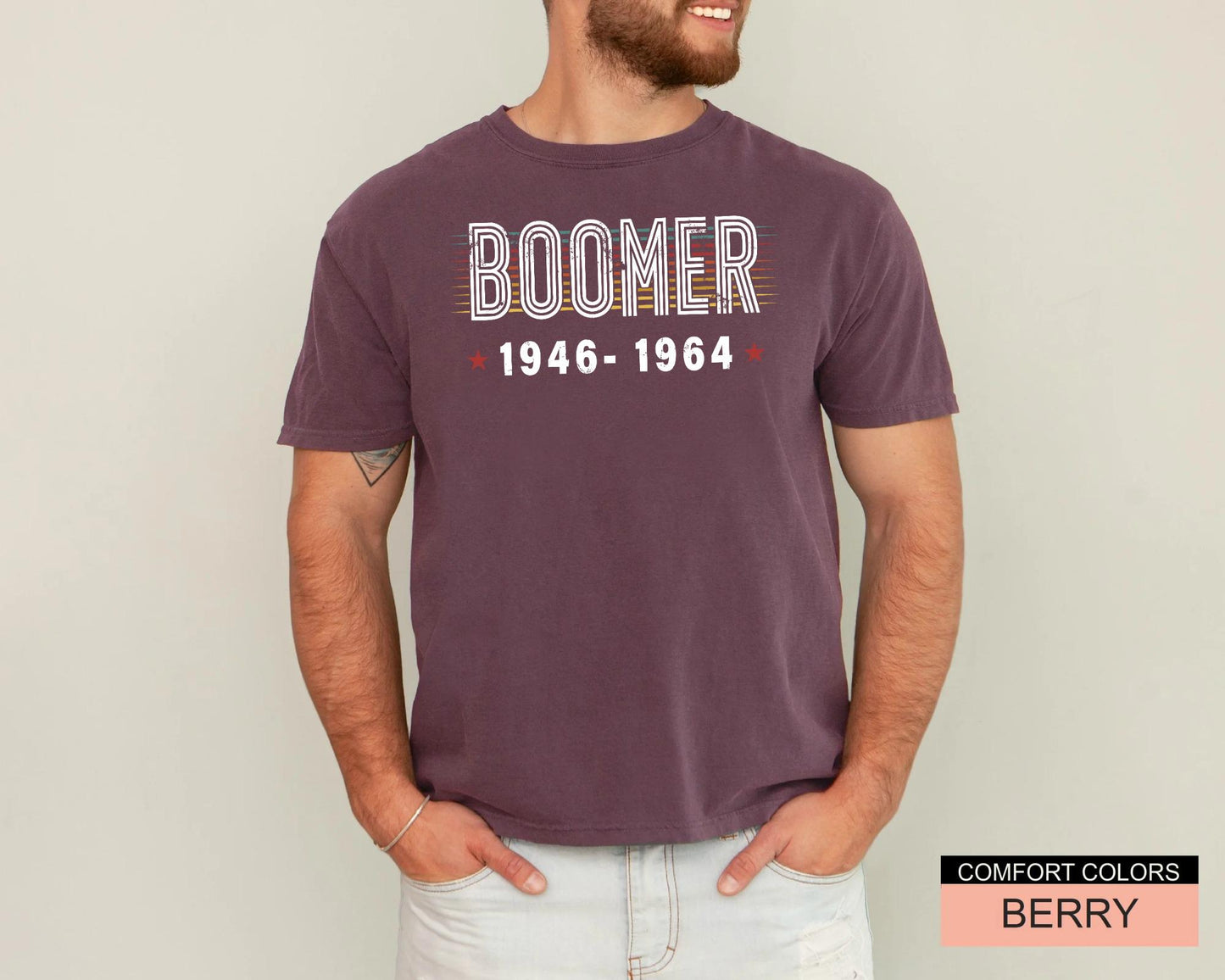 Vintage 1946-1964 Shirt, Retro Sunset Baby Boomer Tee, Meme Outfit for Grandpa Dad Birthday