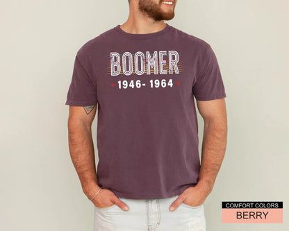 Vintage 1946-1964 Shirt, Retro Sunset Baby Boomer Tee, Meme Outfit for Grandpa Dad Birthday