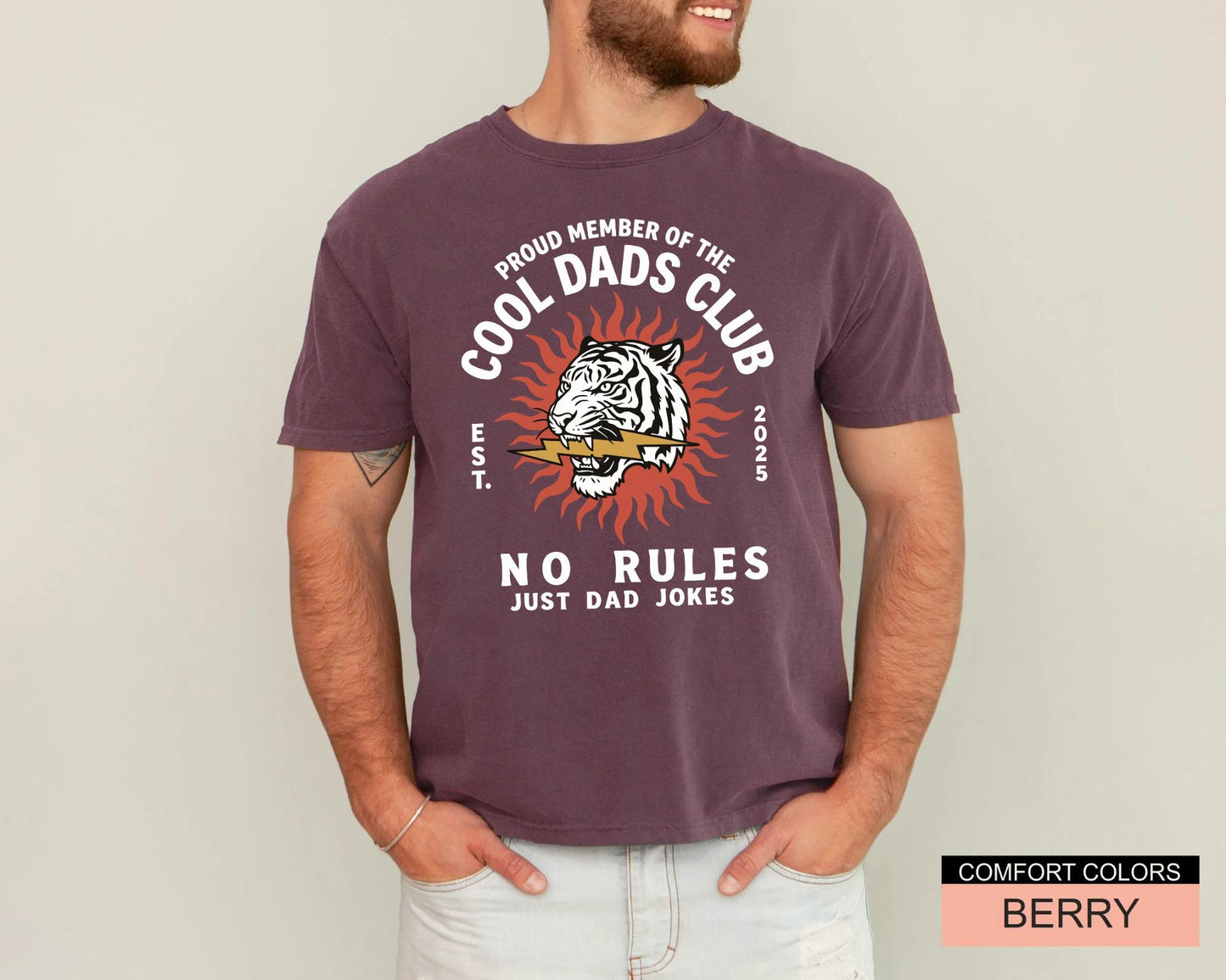 Retro Tiger Father Shirt,  Proud Member Of The Cool Dads Club Est. 2026