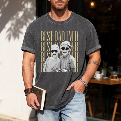Dad Shirt With Kids Pictures - Personalized Fathers Day Photo Gift From Wife