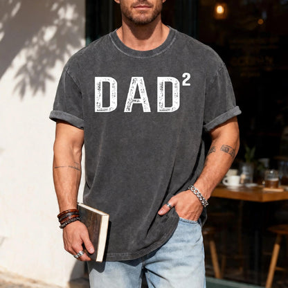 Dad Squared Shirt: Father of Two, Comfort Colors Tee