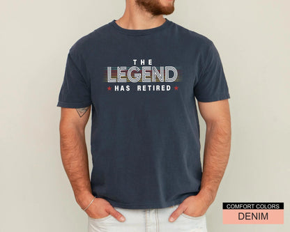 The Legend Has Retired Shirt, Funny Retirement Party Tee for Coworker Friend