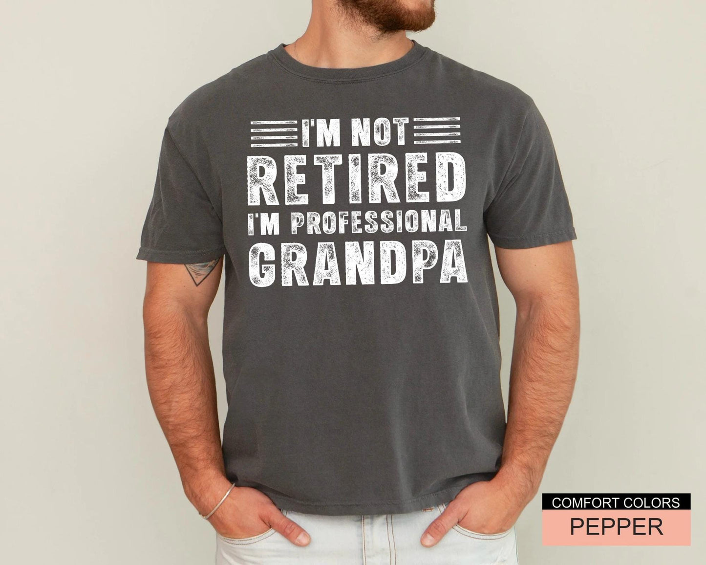 Im Not Retired Im Professional Grandpa Shirt, Funny Retirement Gift Tee for Grandpa