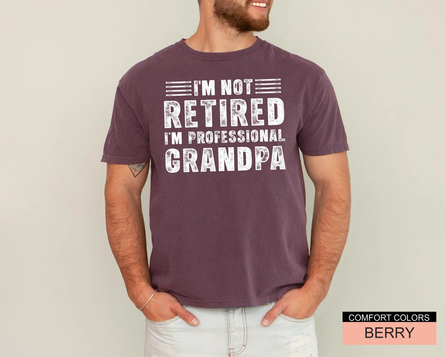 Im Not Retired Im Professional Grandpa Shirt, Funny Retirement Gift Tee for Grandpa