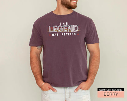 The Legend Has Retired Shirt, Funny Retirement Party Tee for Coworker Friend