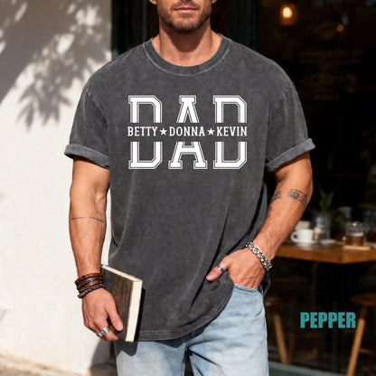 Custom Dad Shirt with Kids Names