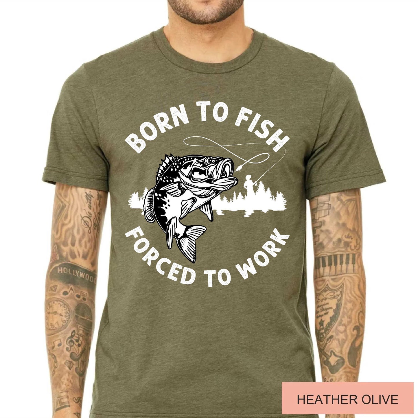 Funny Fishing T-Shirt: Born To Fish - Comfort Colors 1717