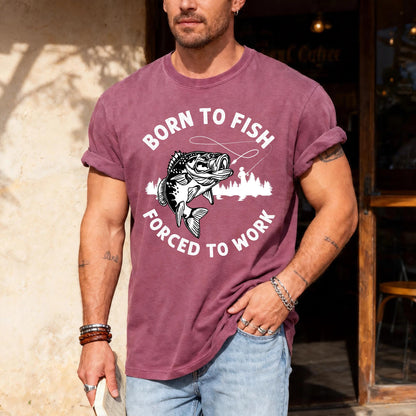 Funny Fishing T-Shirt: Born To Fish - Comfort Colors 1717