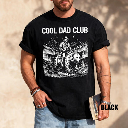 Dad Club Bear Rider Graphic Tee, Outdoorsman Gift