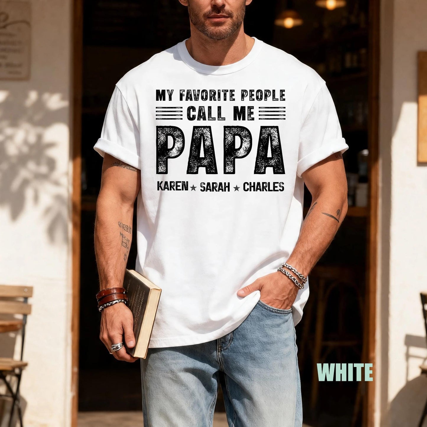 My Favorite People Call me Papa Shirt, Custom Father Days Tee