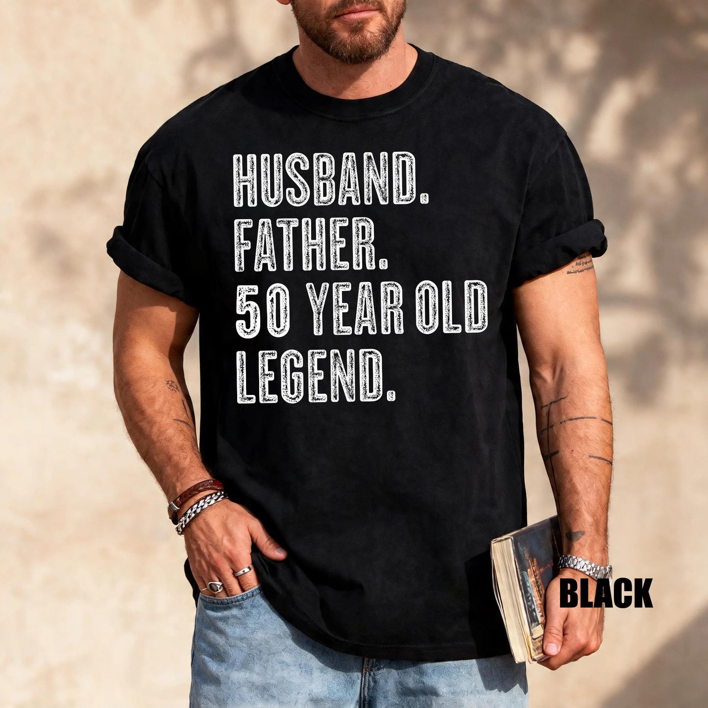 50 Year Old Birthday Gift, Husband Father Legend Shirt