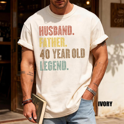 40th Birthday Shirt, Husband Father Legend Tee