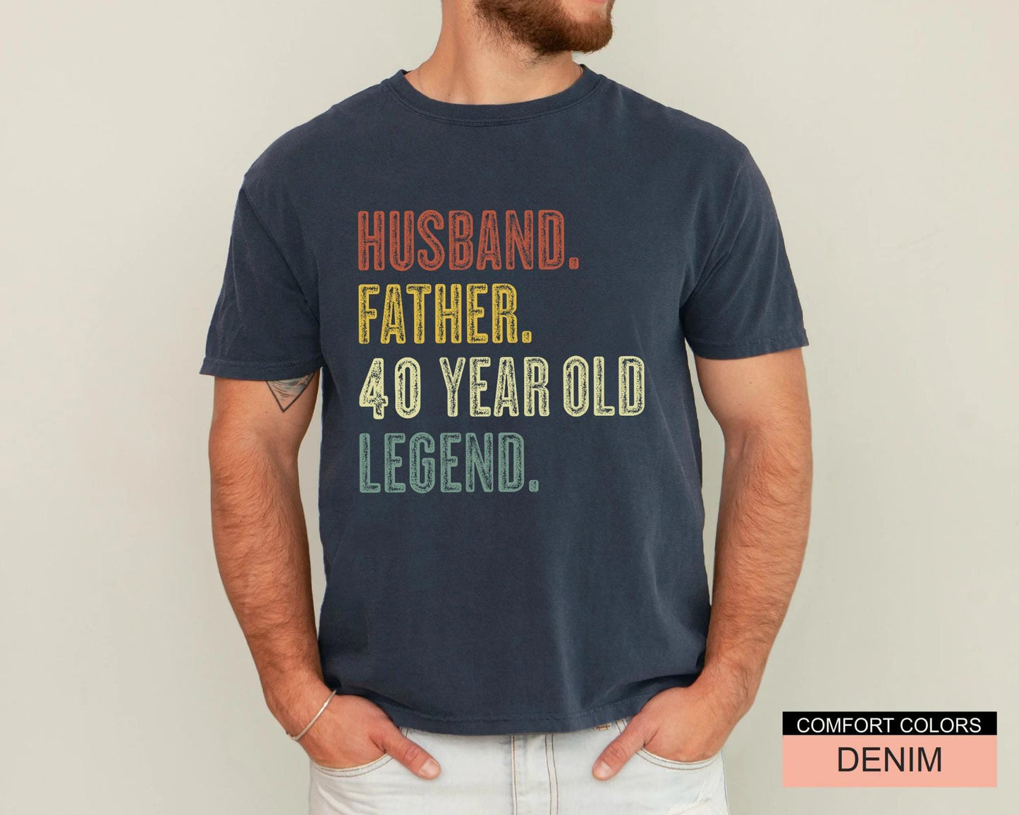 40th Birthday Shirt, Husband Father Legend Tee