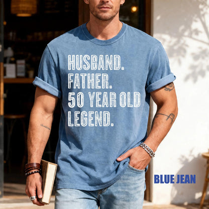 50 Year Old Birthday Gift, Husband Father Legend Shirt
