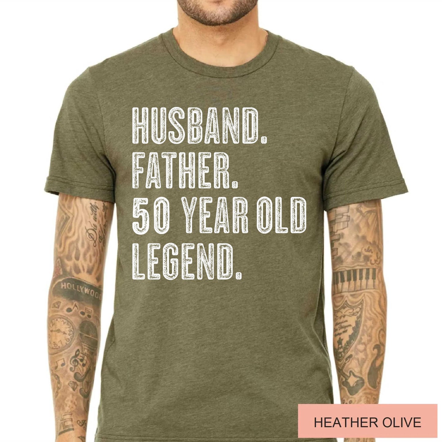 50 Year Old Birthday Gift, Husband Father Legend Shirt