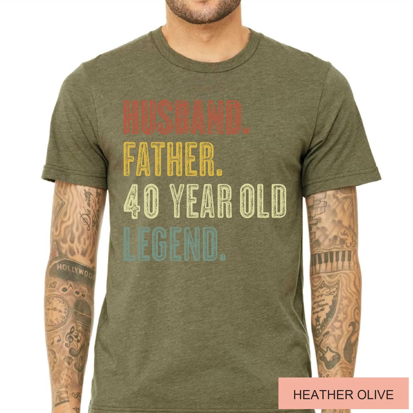 40th Birthday Shirt, Husband Father Legend Tee