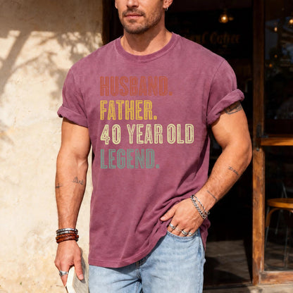 40th Birthday Shirt, Husband Father Legend Tee