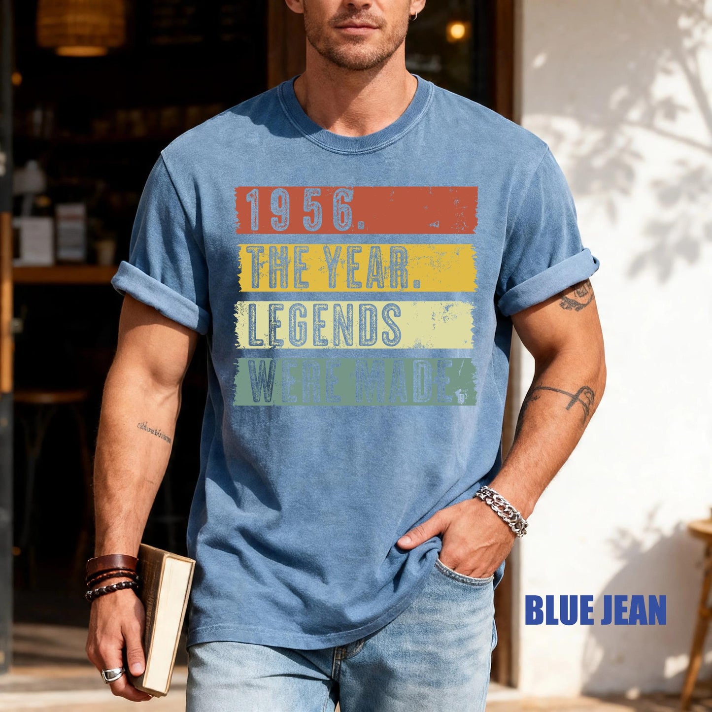 Seventieth Birthday Gift for Dad Grandpa, Vintage 1956 Legends Were Made Tee