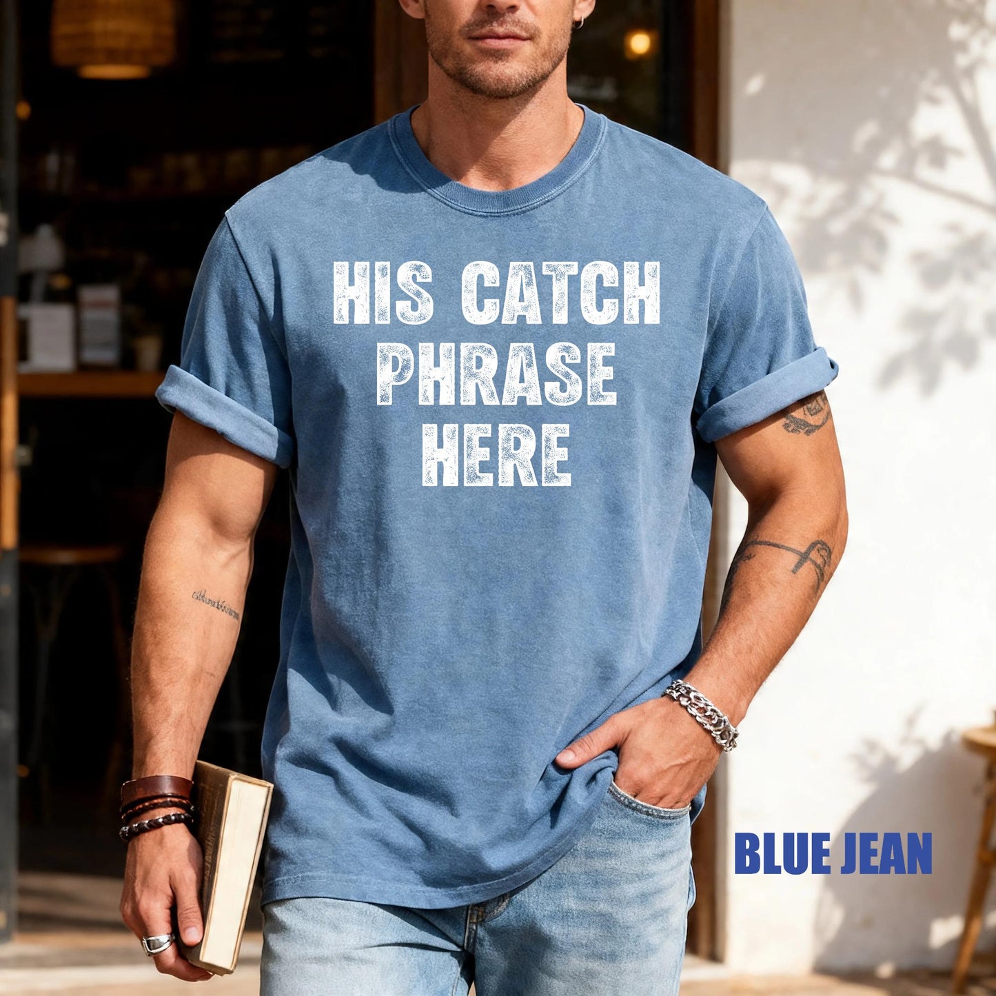 His Catch Phrase Here Shirt, Iconic Father Birthday Tee