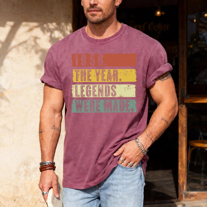 Seventieth Birthday Gift for Dad Grandpa, Vintage 1956 Legends Were Made Tee