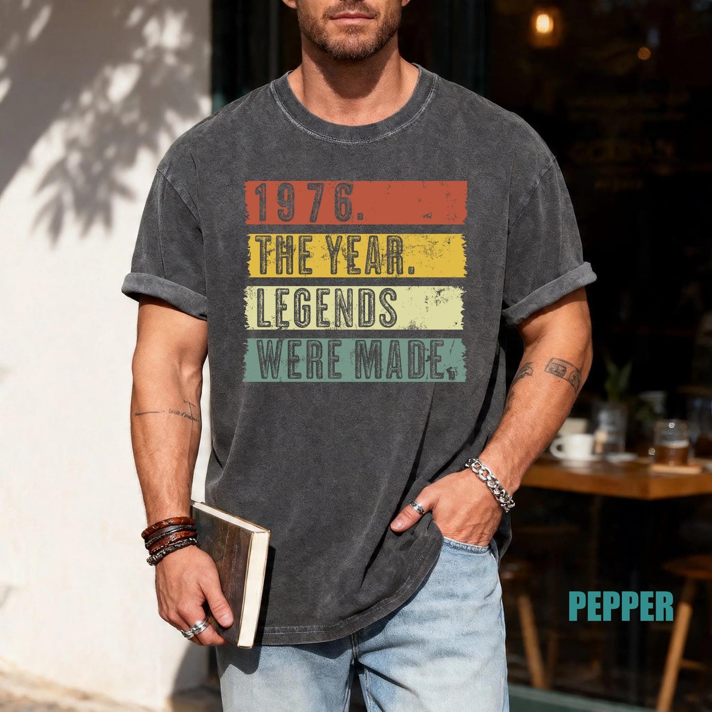 Mens 50th Birthday Shirt, 1976 Legends Were Made Tee