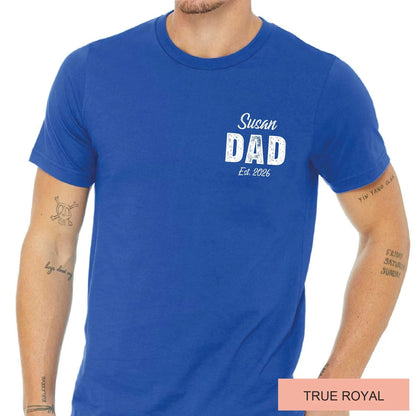 Personalized Dad Est. Shirt – Custom Kids' Names New Father Tee
