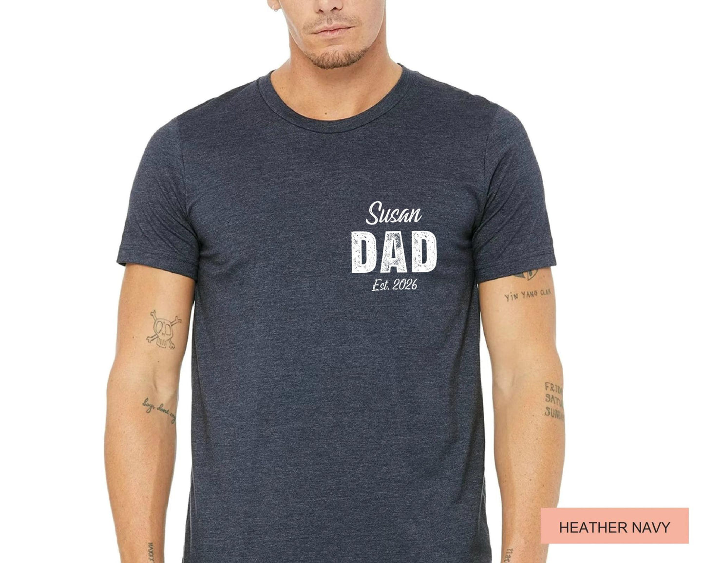Personalized Dad Est. Shirt – Custom Kids' Names New Father Tee
