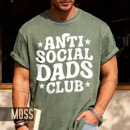 Anti Social Dads Club Shirt: New Dad Gift, Funny Father's Day Tee