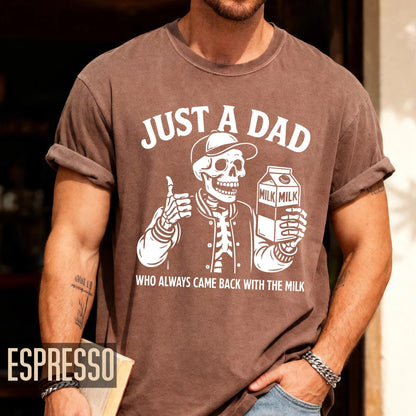 Skeleton Dad Milk Run T-Shirt, Father's Day Bigfoot Lover Gift