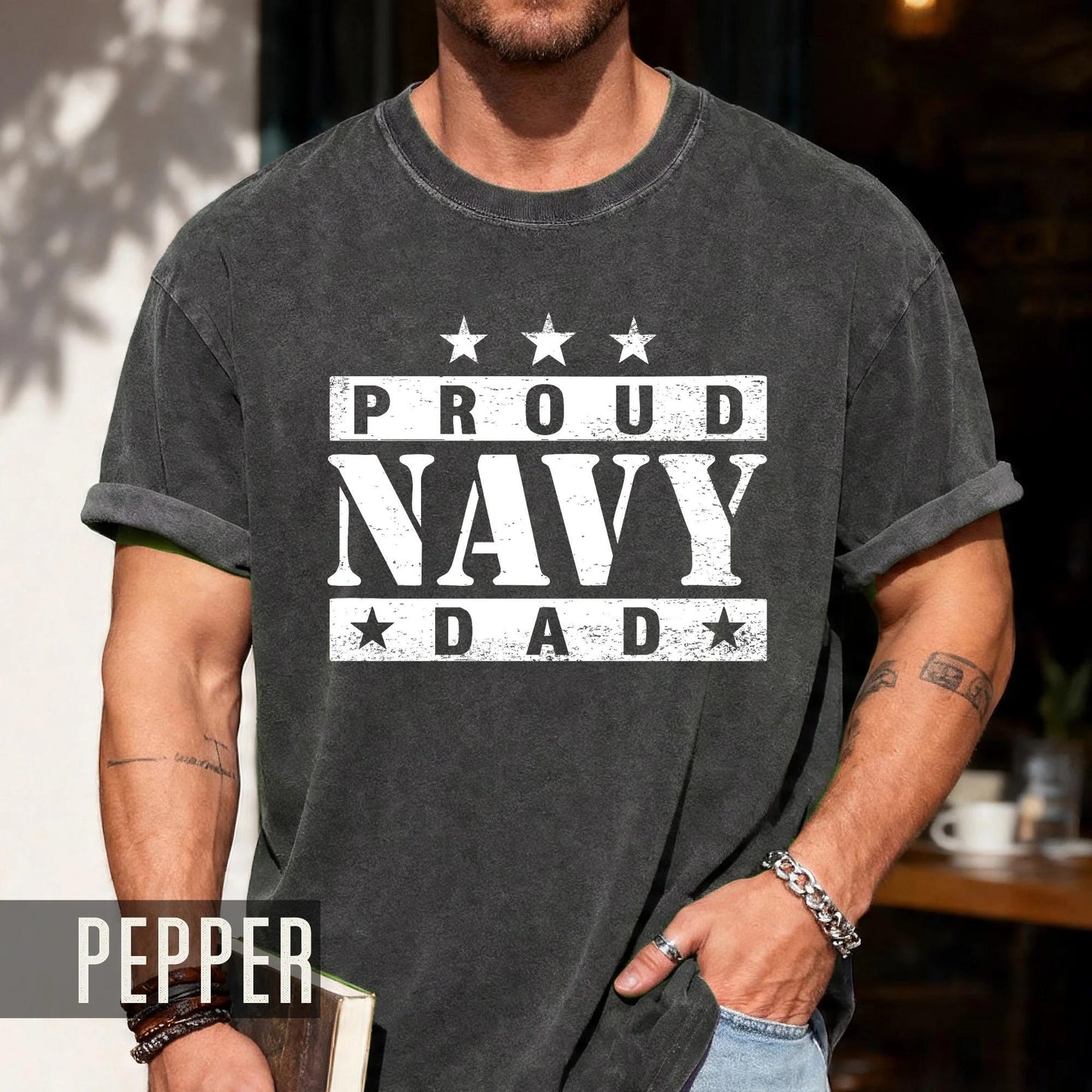 Proud Navy Dad Shirt, Patriotic Military Father Apparel, Navy Graduation Gift
