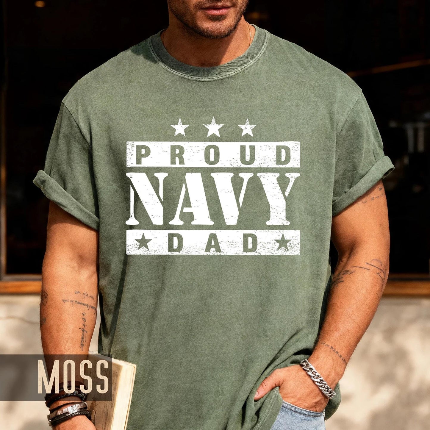 Proud Navy Dad Shirt, Patriotic Military Father Apparel, Navy Graduation Gift