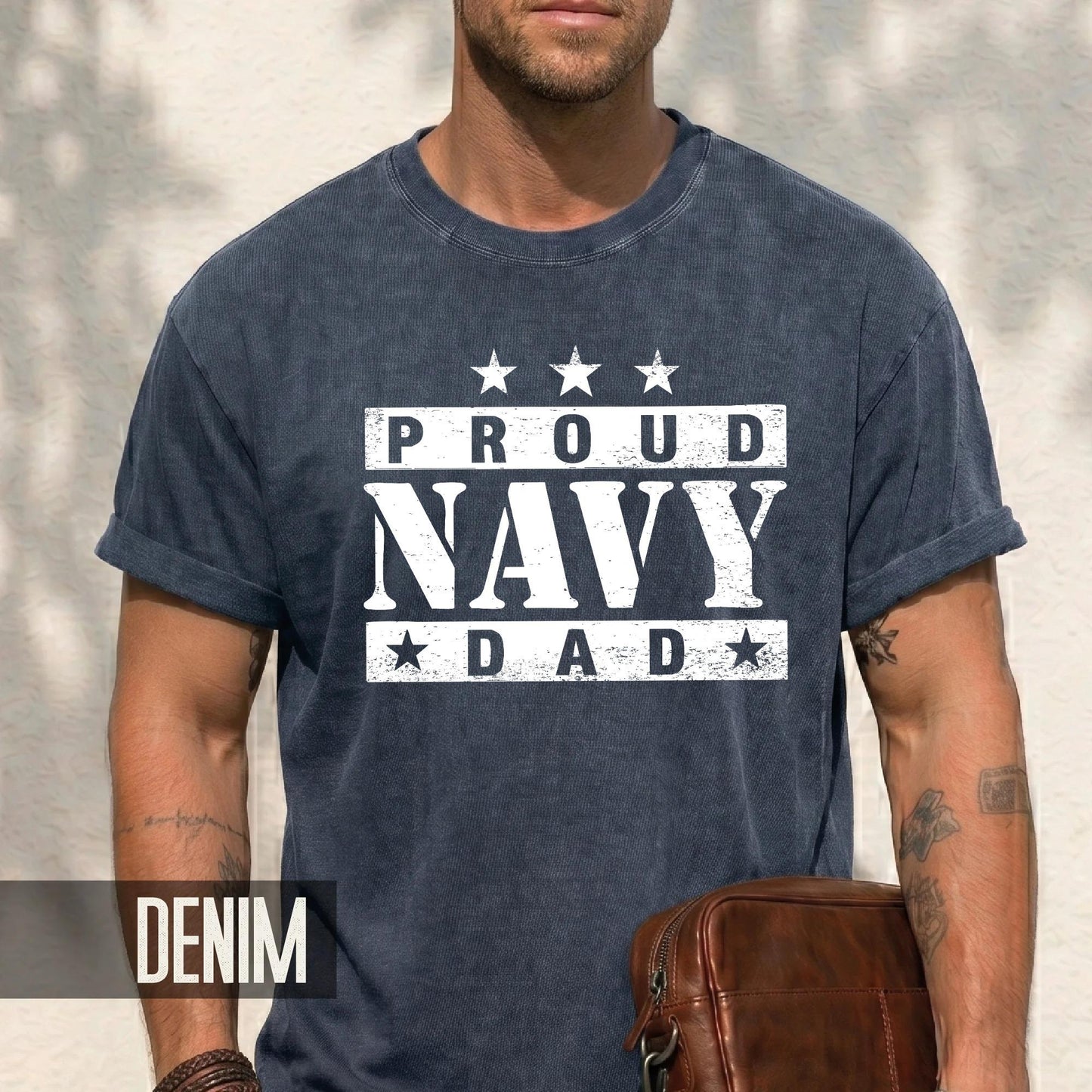 Proud Navy Dad Shirt, Patriotic Military Father Apparel, Navy Graduation Gift