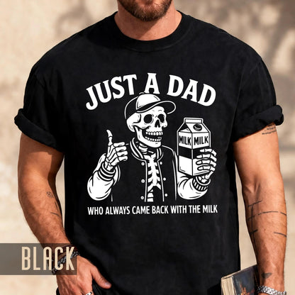 Skeleton Dad Milk Run T-Shirt, Father's Day Bigfoot Lover Gift