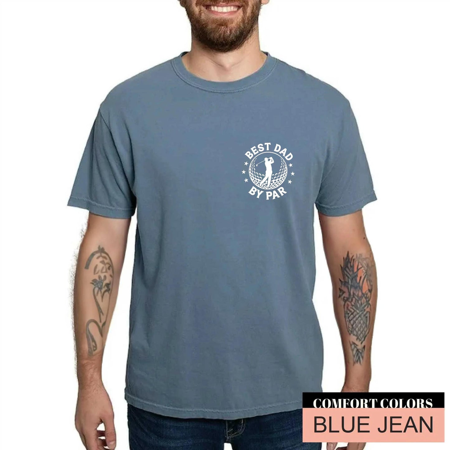 Best Dad By Par Golf Shirt – Retro Funny Tee for Dads
