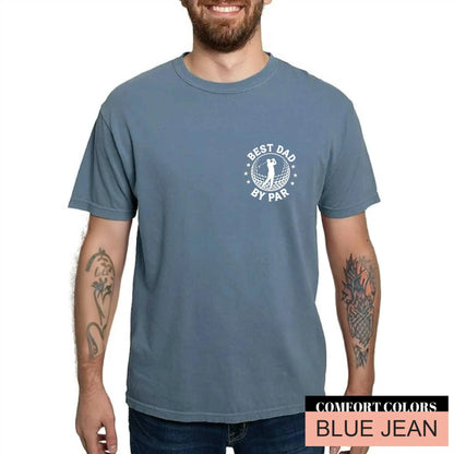 Best Dad By Par Golf Shirt – Retro Funny Tee for Dads