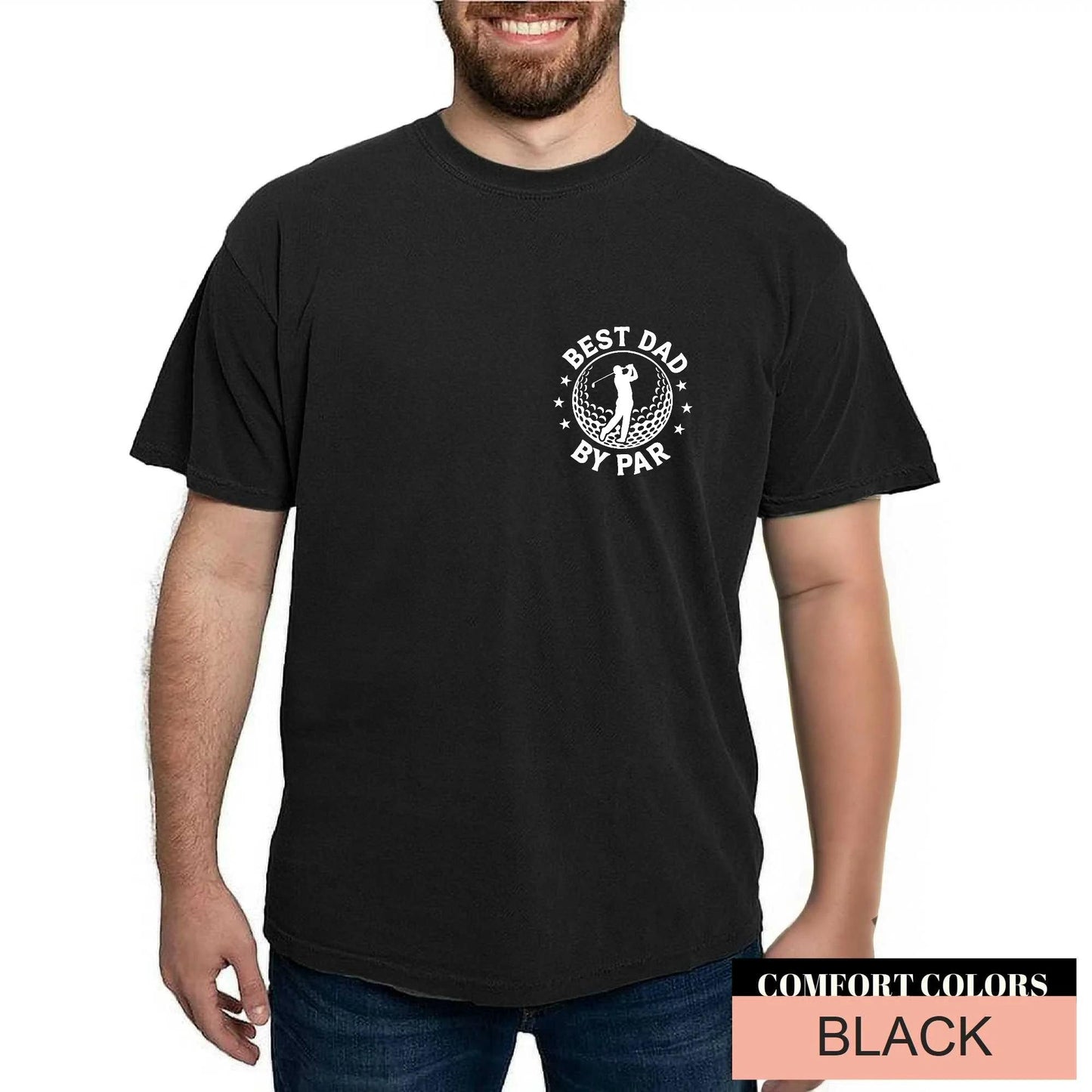 Best Dad By Par Golf Shirt – Retro Funny Tee for Dads
