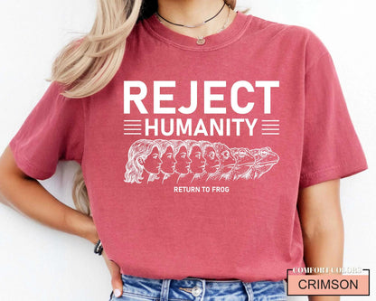 Reject Humanity Return To Frog Shirt, Funny Meme Frog Lover Reverse Evolution Tee