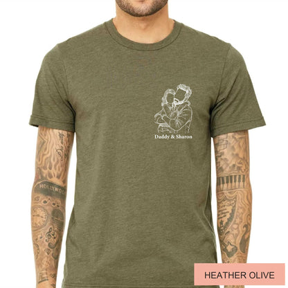 Custom Father Daughter Portrait Shirt – Personalized Line Art Tee