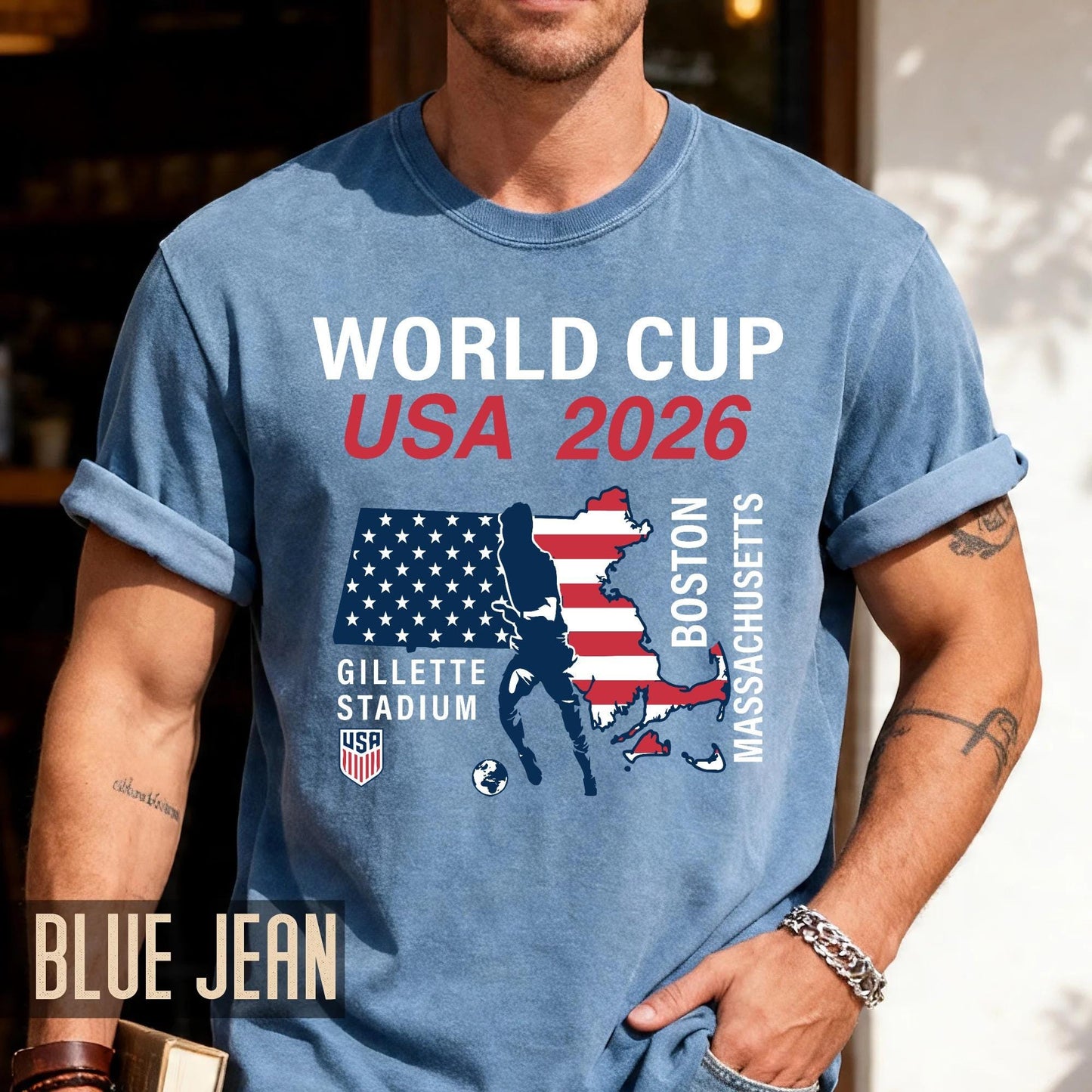 Boston World Cup USA 2026 Soccer Shirt, Gillette Stadium Massachusetts Football Tee, Boston Host City Soccer Fan Top