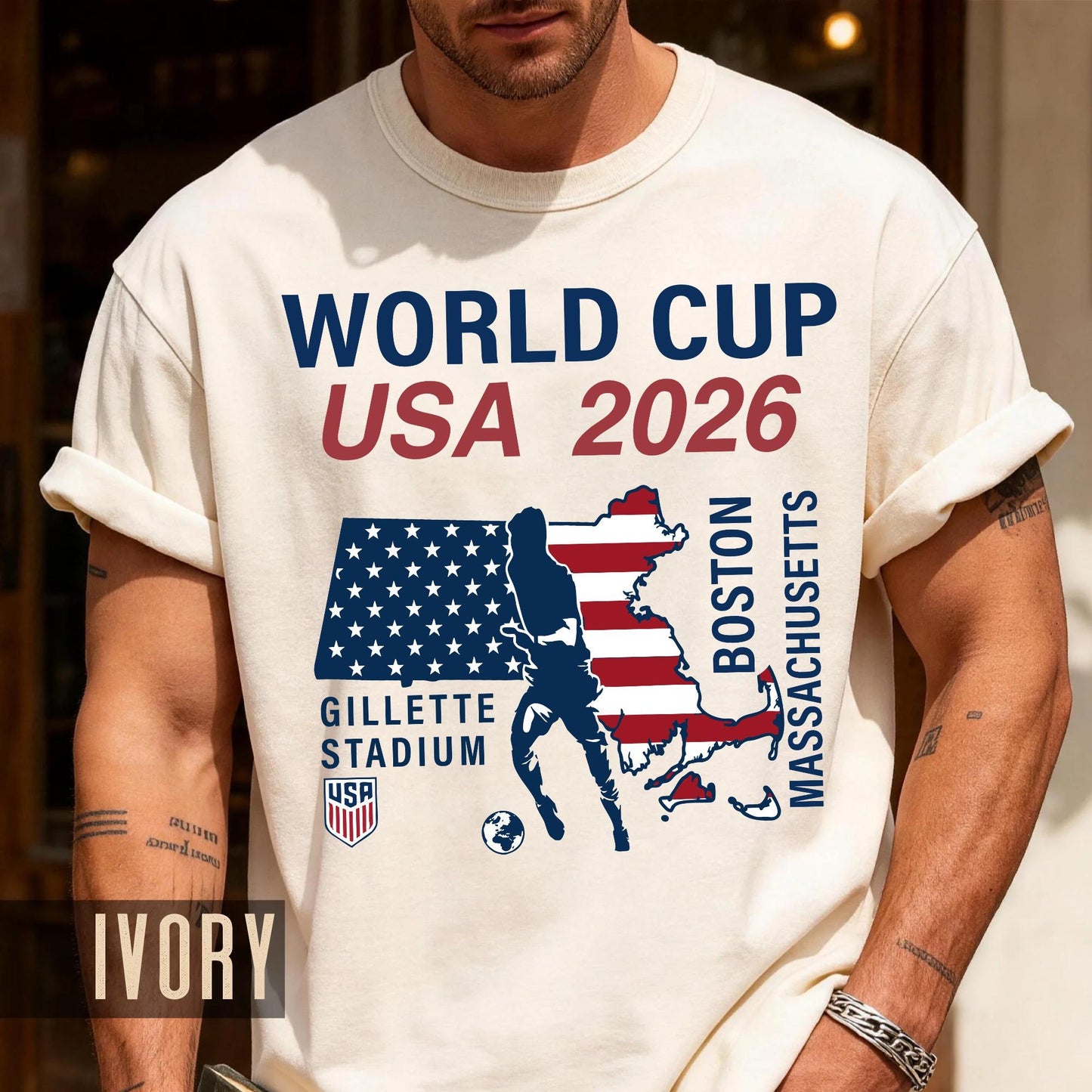Boston World Cup USA 2026 Soccer Shirt, Gillette Stadium Massachusetts Football Tee, Boston Host City Soccer Fan Top