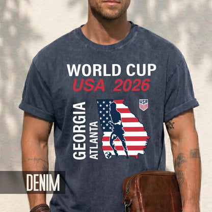 Atlanta World Cup USA 2026 Soccer Shirt, Georgia Football Host City Tee