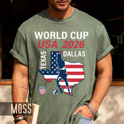 World Cup USA 2026 Dallas Texas Shirt, Host City Souvenir Commemorative Apparel