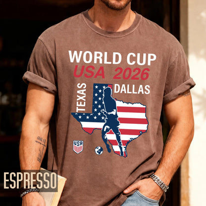 World Cup USA 2026 Dallas Texas Shirt, Host City Souvenir Commemorative Apparel