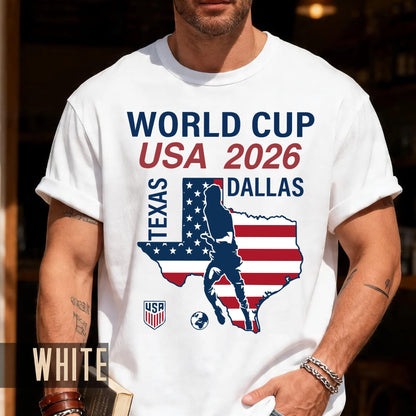 World Cup USA 2026 Dallas Texas Shirt, Host City Souvenir Commemorative Apparel