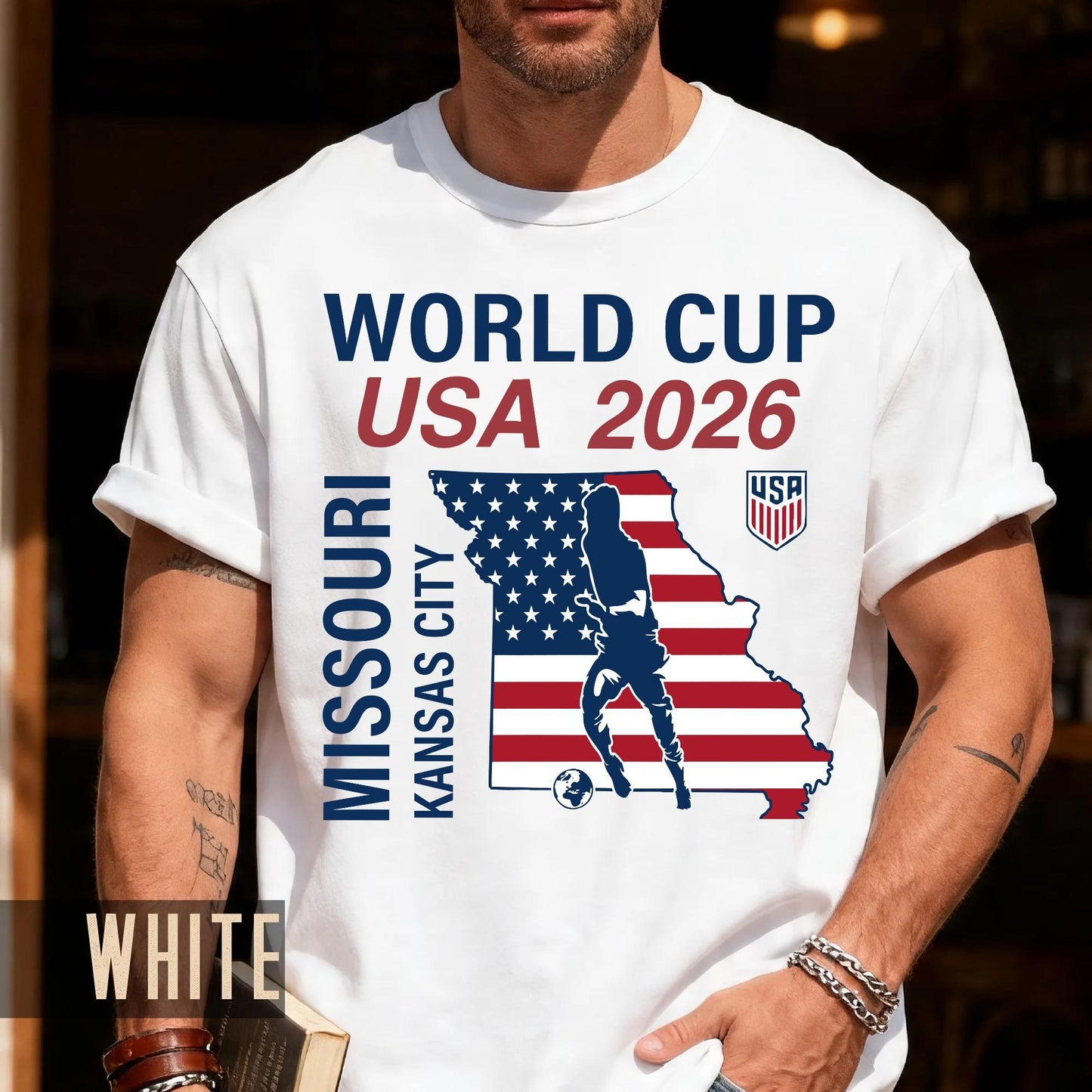 Kansas City Missouri Map World Cup 2026 Souvenir Shirt, USA Host City Soccer Fan Travel Tee
