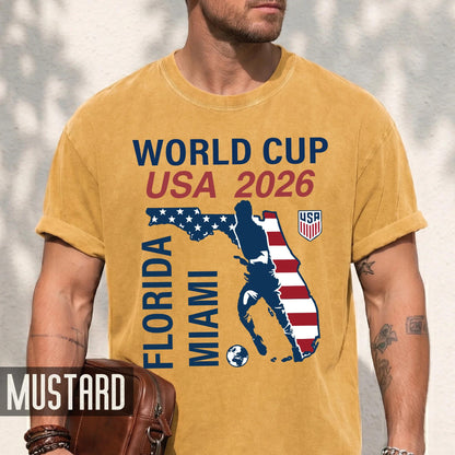 Miami Florida Map World Cup USA 2026 Souvenir Shirt, Local Fan Collector Tee