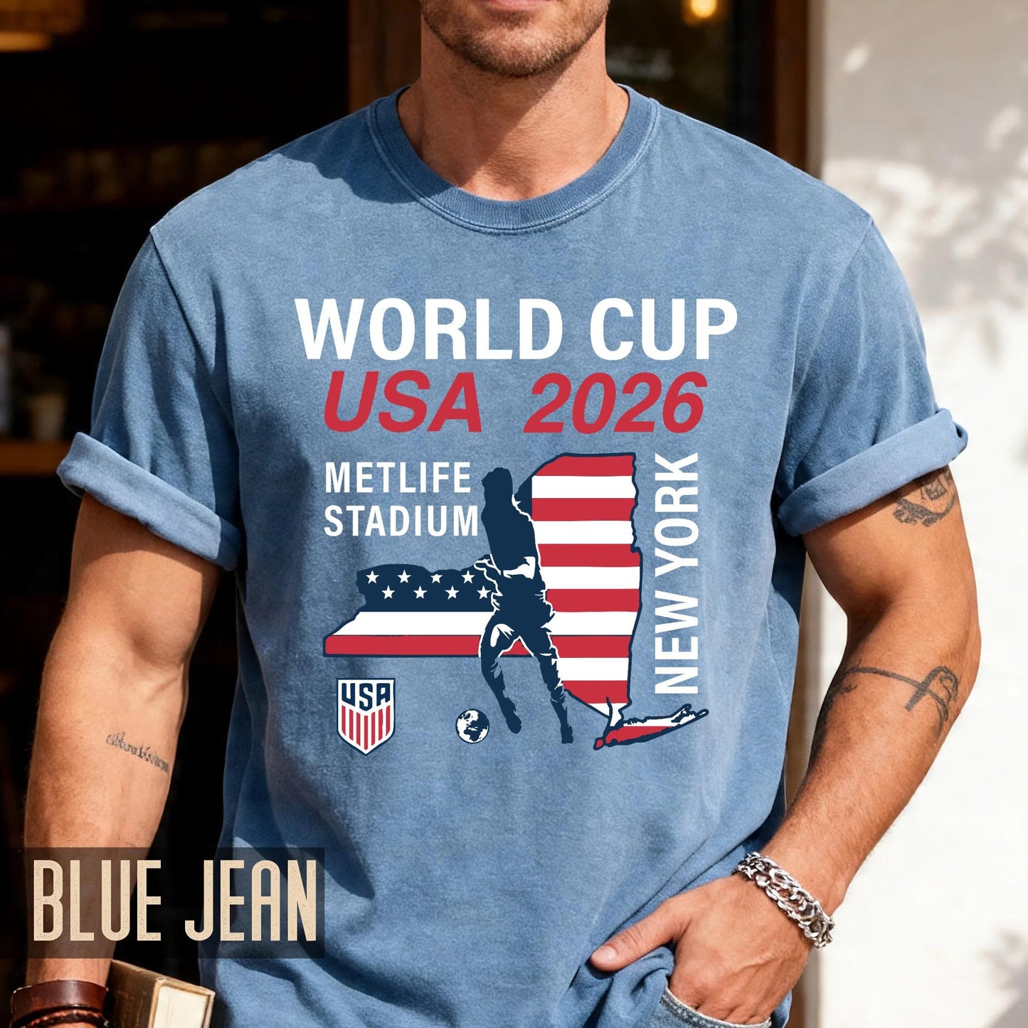 New York MetLife Stadium Map World Cup USA 2026 Shirt, Soccer Fan Souvenir Tee