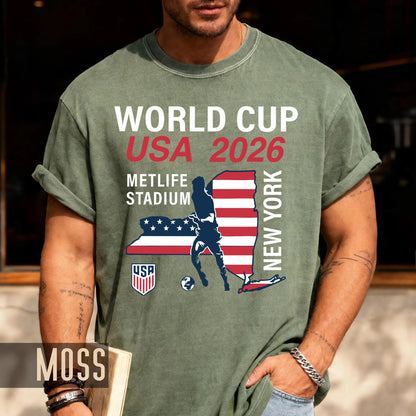 New York MetLife Stadium Map World Cup USA 2026 Shirt, Soccer Fan Souvenir Tee