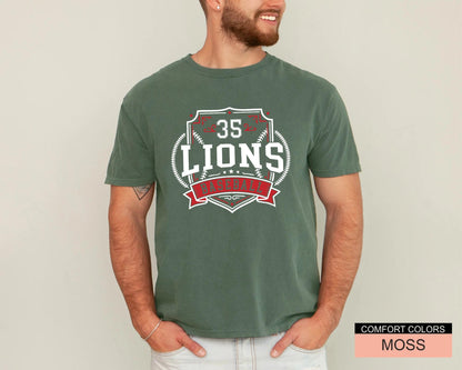 Custom Baseball Mascot Shirt, Personalized Team Number Game Day Baseball Mom Tee, Vintage School Spirit Apparel