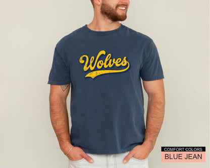 Custom School Mascot Shirt, Retro Script Sports Team Tee, Game Day Tailgate Top